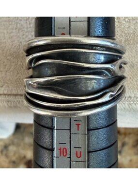 Sterling Silver Wire Wrapped Ring Size 8 Vintage READ